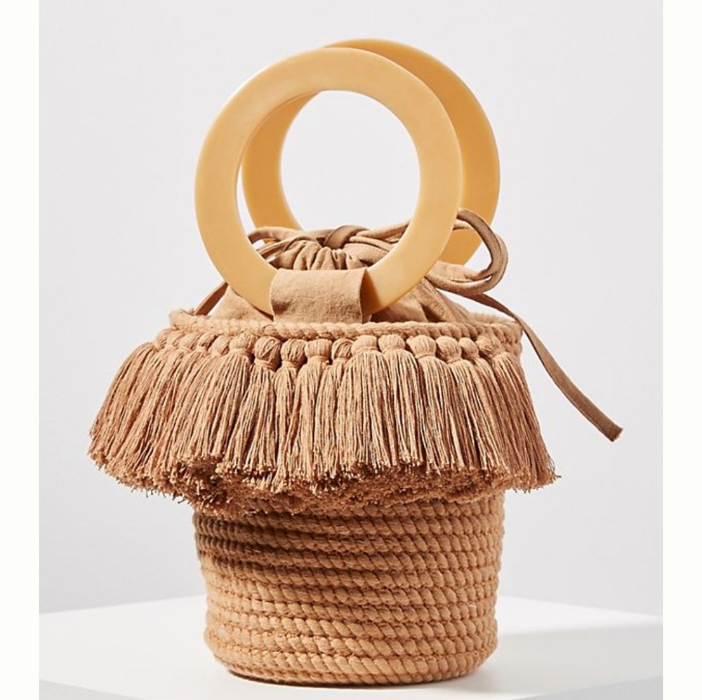 🎉hp🎉 Anthropologie Woven Bucket Bag